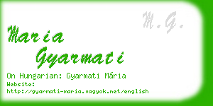 maria gyarmati business card