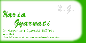 maria gyarmati business card